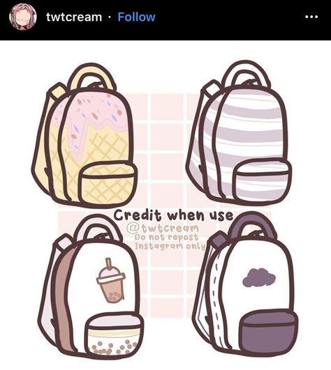 Gacha Backpack Prop, Gacha Bag Prop, Gacha Custom Props, Gacha Life Props, Gacha Club Props, Gacha Props, Cute Eyes Drawing, Drawing Accessories, Props Art