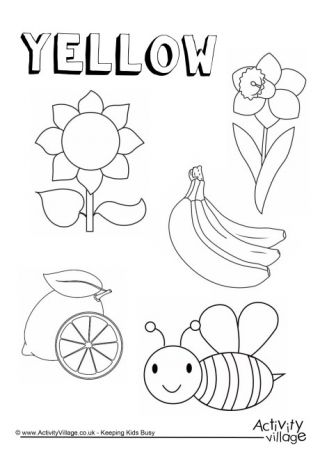 Yellow Things Colouring Page Yellow Art Projects Preschool, Yellow Colour Craft For Kids, Learning Colours Worksheets, Yellow Worksheets Preschool, Color Yellow Activities For Preschool, Colour Worksheet For Grade 1, Color Yellow Worksheets For Preschool, Teaching Toddlers Colors, Coloring Pages For Preschoolers