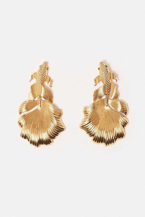 Plated Statement Earrings - Gold - Gold Plated Statement Earrings Bold Gold Earrings, Indi Jewelry, Bridal Gold Earrings, Big Gold Earrings, Statement Gold Earrings, Gold Statement Jewelry, Big Statement Earrings, Image Consulting, Bold Statement Jewelry