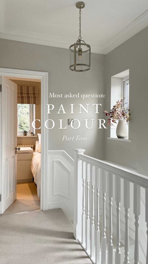 Neptune Silver Birch Paint, Neptune Driftwood Paint, Neptune Bedroom, Hallway And Stairs Ideas, Neptune Bathroom, Hall Paint Colors, Skirting And Architrave, Stairs And Hallway Ideas, Hallway Paint Colors