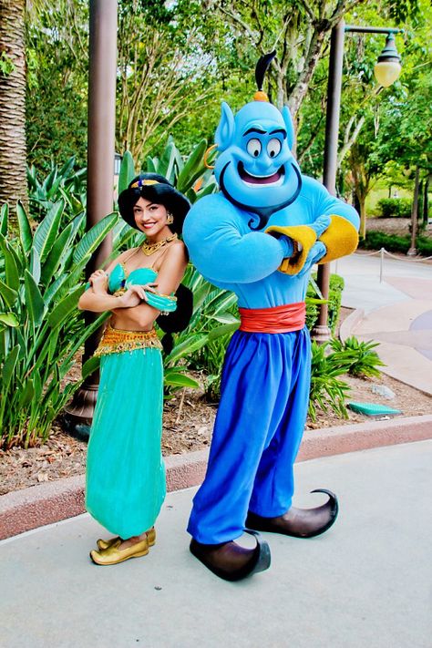 Jasmine and Genie Genie Disney, Genie Costume, Disney World Pictures, Aladdin And Jasmine, Disney Park, World Pictures, Disney Love, Aladdin, Tumblr Blog