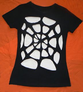 Spiderweb Shirt, Spider Web Shirt, Spider Web Costume, Diy Halloween Shirts, Diamond Template, Cut Shirt Designs, Diy Cut Shirts, Spider Shirt, Spider Costume