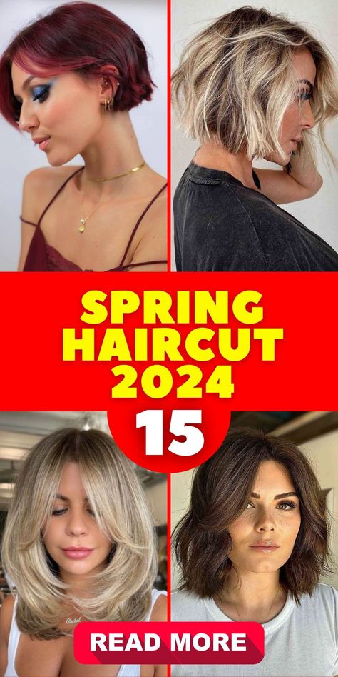 Elevate your style in 2024 with a spring haircut that suits your unique preferences. Whether you prefer a 2024 medium straight cut, medium layers, or a cute short style, our experienced team is here to provide you with fresh and trendy ideas. With competitive prices and easy booking, achieving your dream haircut for 2024 is just a click away. Order your appointment today! Spring Haircut, Medium Layers, Spring Haircuts, Cute Pixie Cuts, Curled Bob, Haircut 2024, Square Face Hairstyles, Bangs For Round Face, Latest Haircuts