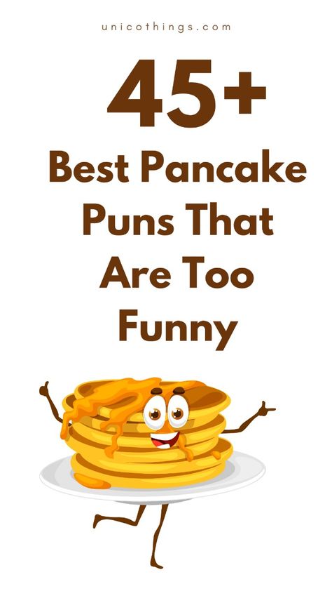 Let the laughter rise and flip for fun with our hilariously funny pancake puns. Whether you're a breakfast enthusiast or just love a good laugh, enjoy a stack of giggles on your own. #pancakepuns #puns #funnypuns #funnypancakes Pancake Puns, Breakfast Puns, Funny Breakfast, Witty Comebacks, Double Entendre, Love Puns, Cute Puns, Too Funny, Smile On