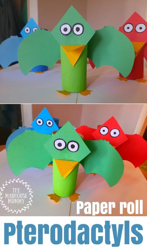 T Rex Crafts For Preschool, Flying Pterodactyl Craft, Pterodactyl Craft Preschool, Jurassic Park Crafts, Dinosaur Dramatic Play Preschool, Pterodactyl Craft, Preschool Dinosaurs, Jurassic Craft, Dinosaur Ideas