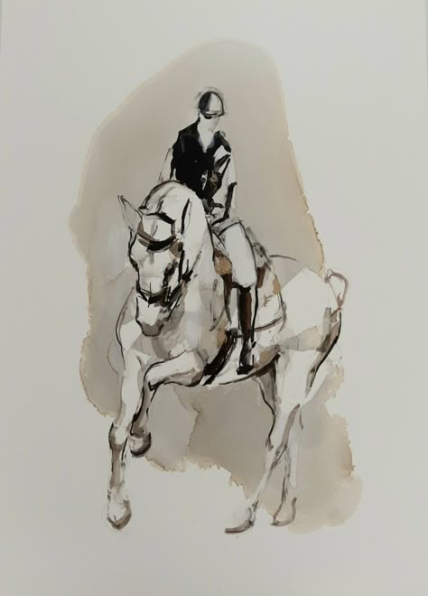 Abstract Horse Art, Horse Illustration, Equestrian Art, Watercolor Horse, Horse Drawing, Horse Drawings, Painting On Paper, Artist Profile, Paint Art