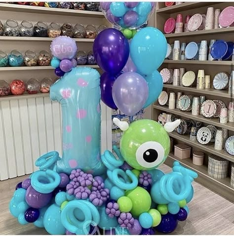 Monsters Inc Decorations, Monsters Inc Baby Shower, Monsters Inc Party, Monster 1st Birthdays, Monster Inc Birthday, 2nd Birthday Party For Boys, Baby Boy 1st Birthday Party, Monster Birthday Parties, Baby Birthday Themes