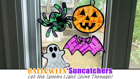 Halloween Suncatchers, Suncatchers Craft, Halloween Fun For Kids, Spooky Silhouettes, Festive Halloween Decor, Daycare Themes, Baby Crafts Diy, Bat Craft, Paper Bat