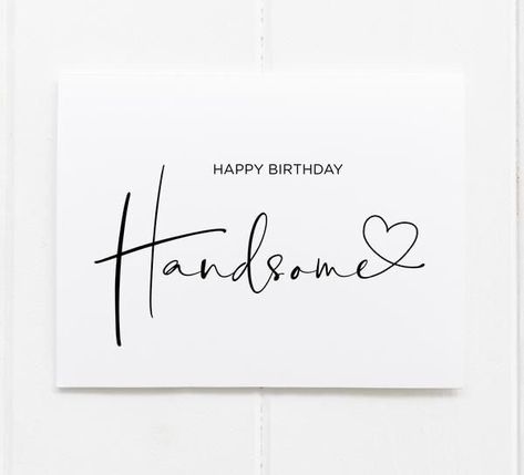 Birthday Quotes For Husband From Wife, Happy Birthday Husband From Wife, Unique Birthday Wishes For Husband, Happy Birthday Husband Funny, Happy Birthday Handsome, White Wedding Card, Birthday Surprise For Husband, Happy Birthday Quotes For Him, Happy Birthday Husband Quotes