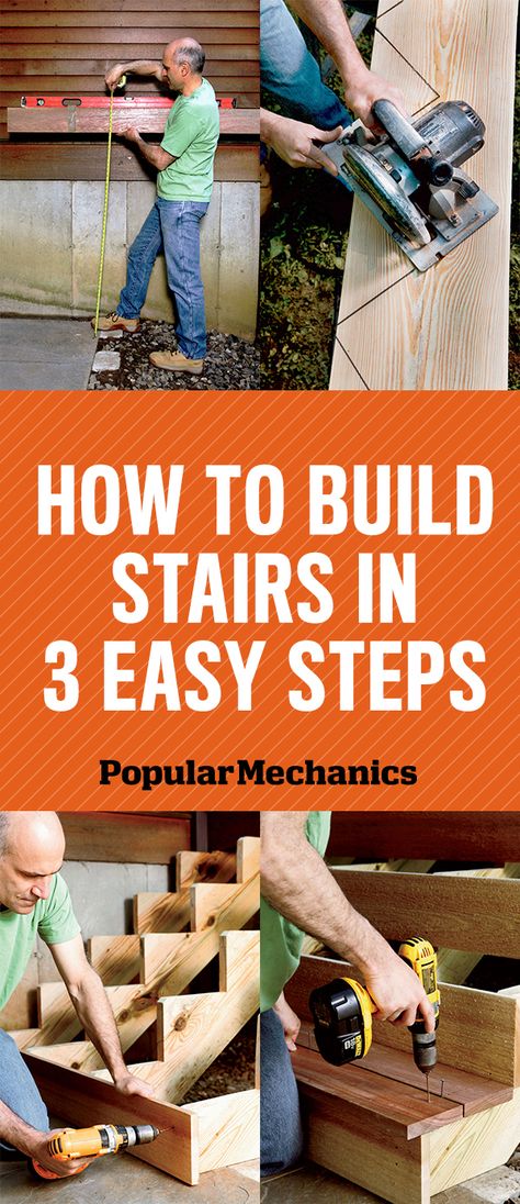 Build Stairs, Vstupná Hala, Building Stairs, Deck Stairs, Wooden Steps, Diy Stairs, Homestead Survival, Building A Deck, Home Repairs