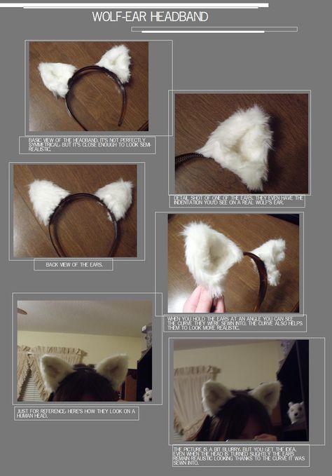 Wolf-ear Headband by Adelheid-AI Diy Wolf Tail, Wolf Party, Halloween Wolf, Faux Fur Ears, Werewolf Costume, Halloween Costumes 2014, Wolf Tail, Paw Gloves, Wolf Costume