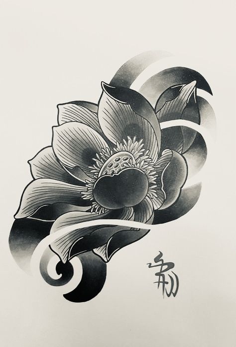 Japanese Flower Tattoo Design For Men, Japanese Lotus Flower Tattoo Design, Horizontal Flower Tattoo, Japanese Wave Tattoos, Japanese Back Tattoo, Japanese Lotus, Half Sleeve Tattoos Forearm, Lotus Flower Tattoo Design, Avengers Drawings