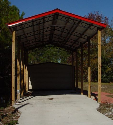 Carports & RV Covers - Tool Time Buildings Rv Covered Parking, Rv Barn, Rockwood Roo, Rv Carports, Rv Covers, Steel Siding, Rv Cover, Carport Garage, Portable Buildings