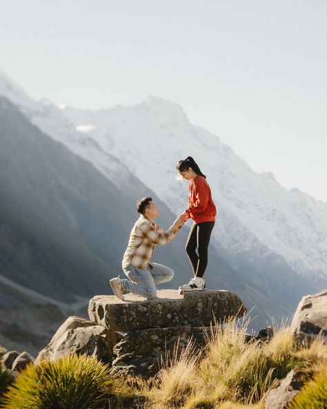 Last weeks proposal under the iconic Mount Cook. Everything aligned for this one, the perfect light came out just at the right time and all the tourists disappeared that moments prior were swarming the view point. So grateful I get to be a part of these moments. Huge congratulations to these two x . . #Queenstownphotographer #queenstownweddingphotography #wanakaweddingphotographer #queenstownwedding #nzweddings #nzbrideandgroom #nzweddingphotographer #newzealandweddingphotographer #newzeal... Melissa Clark, Queenstown Wedding, Mount Cook, New Zealand Wedding, View Point, Queenstown, Right Time, So Grateful, The View