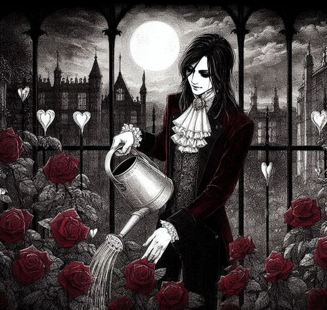 Kieran Valentine, Gothic Vampire, Dream Man, Goth Art, Gothic Aesthetic, Dark Art Illustrations, 판타지 아트, Gothic Art, Pretty Art