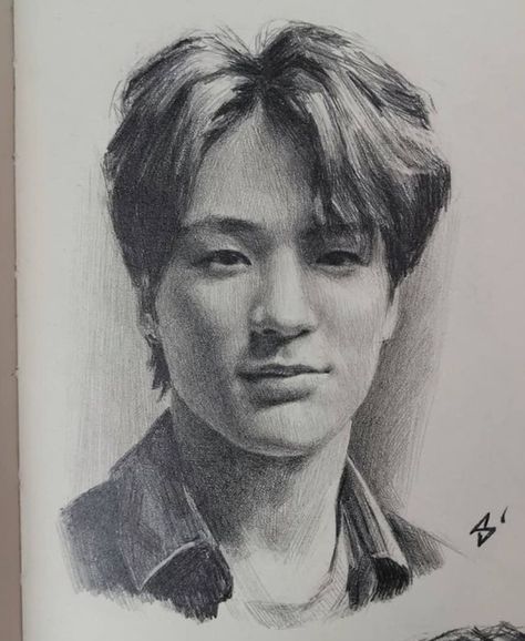 Nct Drawing, Self Portrait Drawing, Nct Jeno, Fashion Drawing Tutorial, Animation Art Sketches, Portraiture Drawing, Kpop Drawings, Realistic Art, Creative Drawing