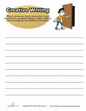 Second Grade Composition Worksheets: Creative Writing: Hidden Door English Charts, Unfinished Basements, Creative Writing Topics, Basement Ceilings, English Abc, Creative Writing Worksheets, Wild Imagination, Elementary Writing Prompts, Basement Bars