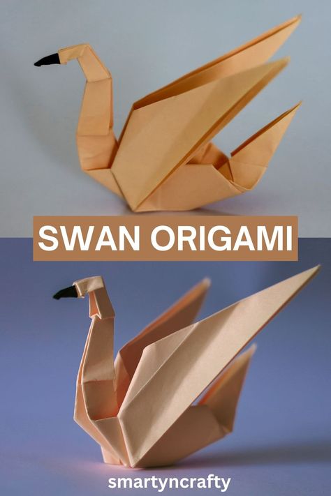 How to Make an Origami Swan: Instructions Step-by-Step - Smarty n'Crafty Origami Swan Step By Step, Swan Origami, Paper Swan, Origami Turtle, Fathers Day Coloring Page, Origami Swan, Origami Step By Step, Mario Coloring Pages, Abstract Coloring Pages