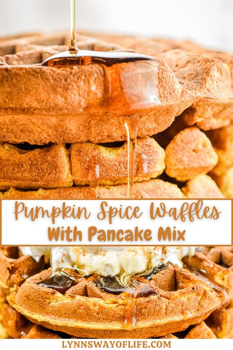 Pumpkin Waffles Recipe Krusteaz, Krusteaz Pumpkin Waffles, Pumpkin Waffles With Mix Easy, Dry Pancake Mix Recipe Just Add Water, Kodiak Pumpkin Waffles, Pumpkin Waffles With Krusteaz, Pumpkin Spice Waffles Recipe, Waffle Mix Add Ins, Pancake Mix Waffles