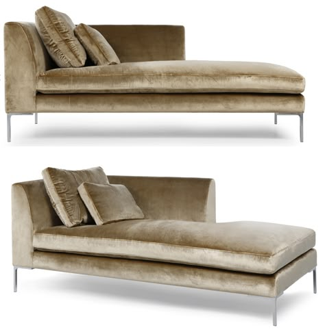 This sleek and sophisticated chaise longue is one of our bestselling models and well suited to modern interior with a clean, minimalist motif. The sumptuous padding is enhanced by foam-wrapped feather and down seat cushions and feather and down back and accent cushions. Chaise Lounge End Of Bed, Modern Chaise, Lounge Chaise, Chaise Lounge Bedroom Master Suite, Modern Chaise Lounge, Leather Chaise Lounge, Chaise Lounges, Minimalist Sofa, Sofa And Chair Company