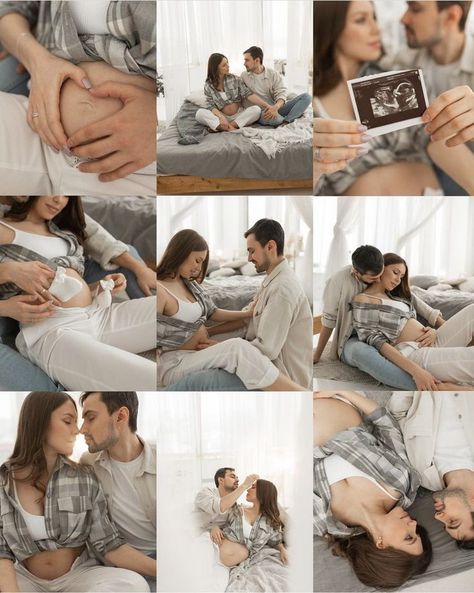 Maternity Shoot Home Ideas, Maternity Photography Themes, Pregnancy Photoshoot Ideas At Home, Maternity Photo Shoot Ideas At Home, Bedroom Maternity Photos, Pregnancy Couple Photoshoot, Home Maternity Shoot Ideas, Maternity Photography At Home, Maternity Photos Couple