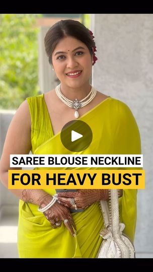 Blouses For Heavy Bust, Neckline For Heavy Bust, Blouse For Heavy Bust, Floral Saree Blouse Designs Latest, Blouse Necklines, Saree Blouse Styles, Latest Blouse Designs Pattern, Saree Blouse Neck Designs, Saree Blouses