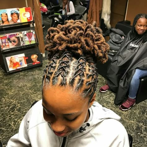 Loc Styles Medium Updo Women, Short Dreadlocks Styles, Dreads Styles For Women, Loc Updo, Dread Head, Locs Styles, Twisted Hair, Beautiful Dreadlocks, Short Locs Hairstyles