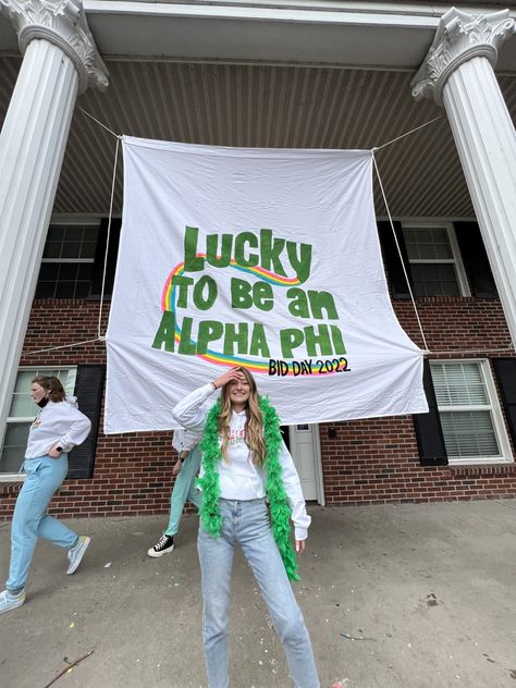 Lucky Me Bid Day, Spirit Week Themes, Be An Alpha, Bid Day Themes, Lucky Me, Spirit Week, Alpha Phi, Lucky Charms, Bid Day