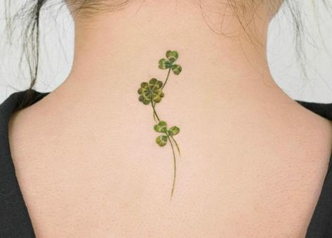 80 Clover Tattoos for the Symbol of Good Luck | Art and Design Small Four Leaf Clover Tattoo, 5 Leaf Clover Tattoo, Clover Tattoo Ideas, Four Leaf Clover Tattoos, Celtic Tattoo For Women, 5 Leaf Clover, Leaf Clover Tattoo, Ireland Tattoo, Four Leaf Clover Tattoo