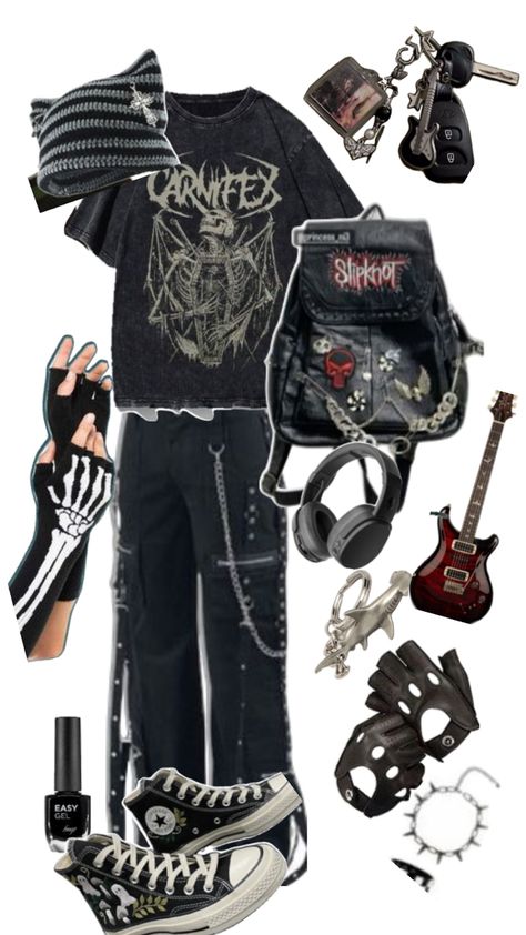 Gothic Punk Outfits, 2000s Alt Fashion, Ftm Outfits, Back To School Styles, 2000s Alt, Haircut And Style, Back To School Looks, Downtown Style, Core Clothes