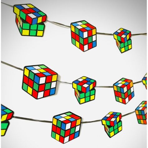 Rubix Cube Theme Birthday Party, Rubik’s Cube Birthday Party, Rubix Cube Party, 90s Party Decorations, 80s Party Decorations, Cube Cake, Rubix Cube, Party Labels, Magic Cube