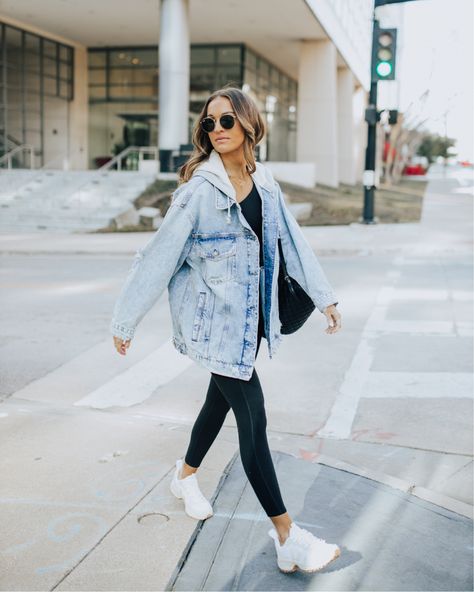 Distressed jean jacket