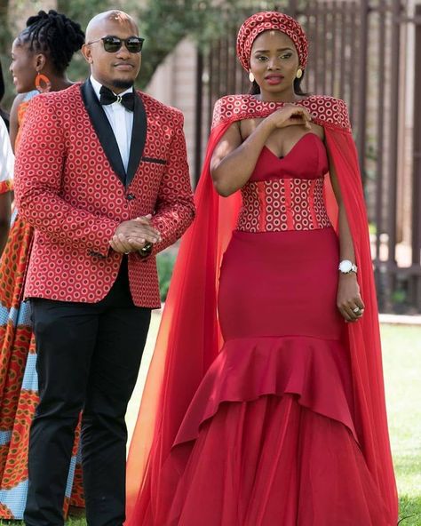 South African Traditional Wedding Styles – D&D Clothing Wedding Dresses South Africa, Shweshwe Wedding Dresses, African Couple, South African Traditional Dresses, Couples African Outfits, Couple Clothing, African Traditional Wedding Dress, African Wedding Attire, Shweshwe Dresses