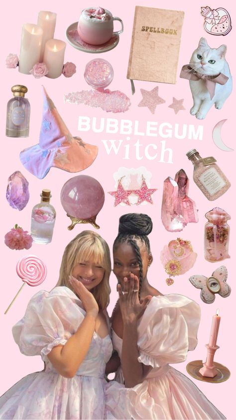 #bubblegumwitch #bubblegum #pinkaesthetic #witchcore #witchaesthetic #celestial #pinkcore Bubble Gum Witch Aesthetic, Pink Witch Aesthetic Outfit, Bubblegum Witch Outfits, Bubblegum Core Aesthetic, Bubblegum Witch Aesthetic, Witchcore Art, Pastel Witch Aesthetic, Bubblegum Core, Pink Witch Aesthetic