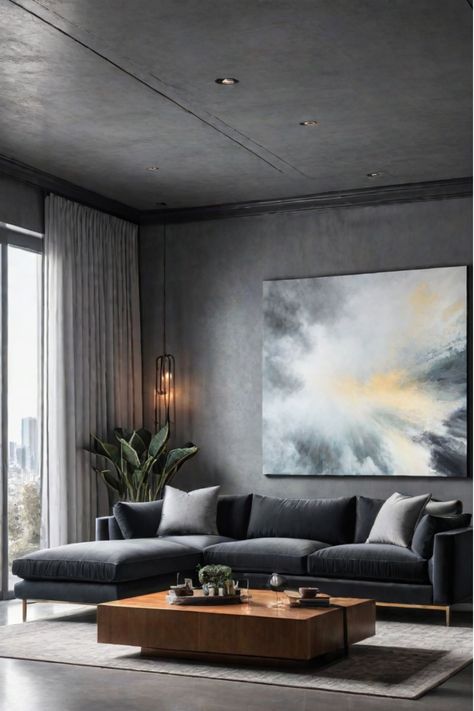 Take your living room from drab to fab with these 5 essential modern pieces. Learn how to create a space that will impress your guests and make you swoon. Man Living Room Ideas, Moody Minimalist Living Room, Modern Masculine Living Room, Living Room Masculine, Luxury Apartment Living Room, Masculine Apartment, Contemporary Style Living Room, Masculine Living Rooms, Masculine Interior