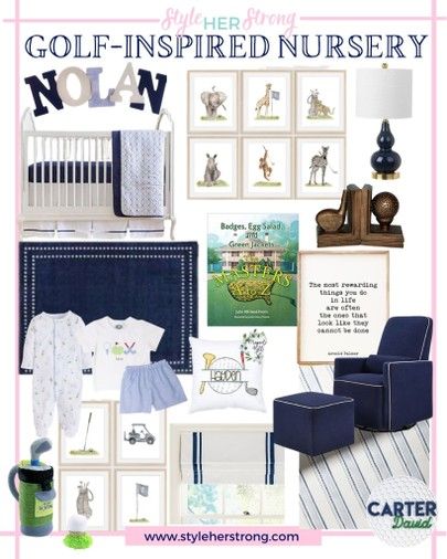 Baby boy nursery ideas golf nursery boy bedroom navy nursery grandmillennial home decor nursery design #LTKbump #LTKhome #LTKbaby Golf Nursery, Grandmillennial Home, Baby Boy Nursery Ideas, Boy Nursery Design, Boy Nursery Ideas, Bedroom Navy, Golf Room, Navy Nursery, Golf Baby