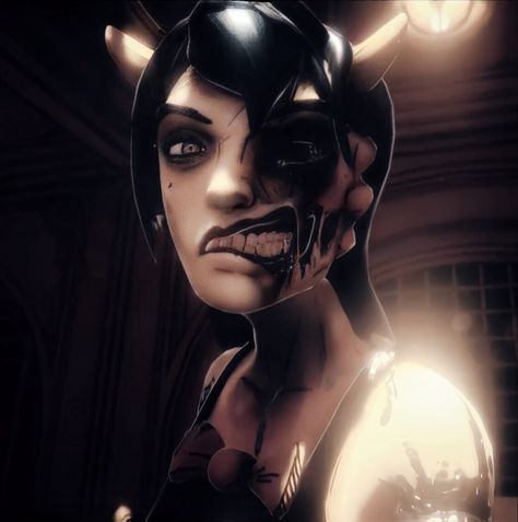 Bendy and the dark revival icon Twisted Alice Angel, Alice Angel, Angel, Makeup, Make Up