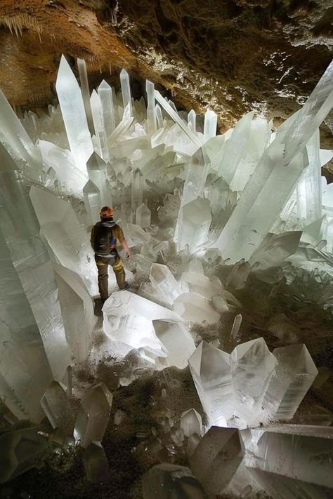 The Cave of the Crystals, Naica's Underground Marvel 🇲🇽 #travel #mexico #cave #crystals #naica #traveldestination #travelideas Giant Crystal, Environment Facts, Chihuahua Mexico, Park In New York, Crystal Cave, Pet Wellness, Economic Growth, Wellness Quotes, The Cave