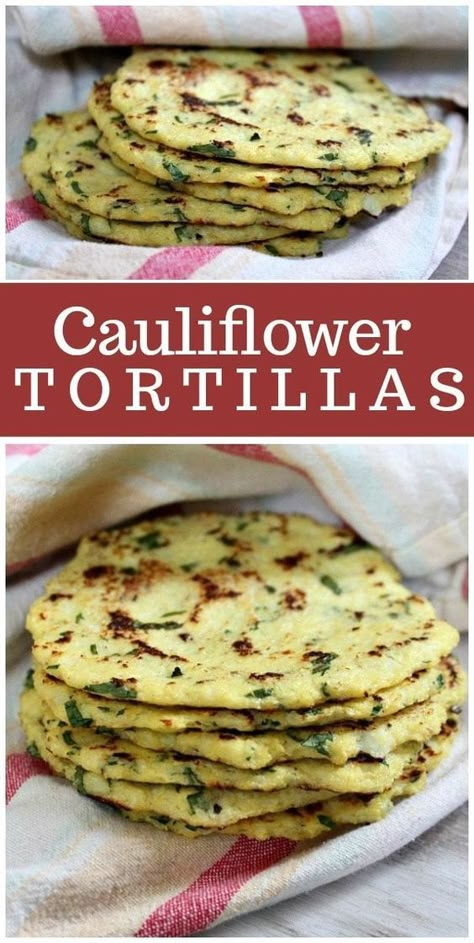 Resep Vegan, Cauliflower Tortillas, Glutenfri Baking, Carb Alternatives, Resep Diet, Tortilla Recipe, India Food, Diet Vegetarian, Cauliflower Recipes