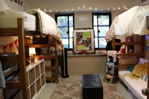 Brumby Photos & Videos | UGA Housing Uga Dorm, Dorm Room Essentials List, Dorm Room Organization Diy, Closet Interior, Dorm Room Necessities, University Dorm, Diy Dorm, Emory University, University Dorms