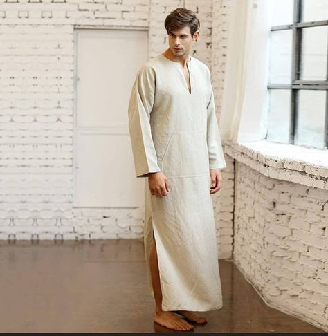 Buy Men Linen Kaftan SPA MAN White Coolloose Fit Tunic for Men Online in India - Etsy Tunic For Men, Kaftan For Men, Linen Kaftan, Men Kaftan, Flax Fiber, Kurta Men, India Design, Indian Kurta, Fitted Tunic