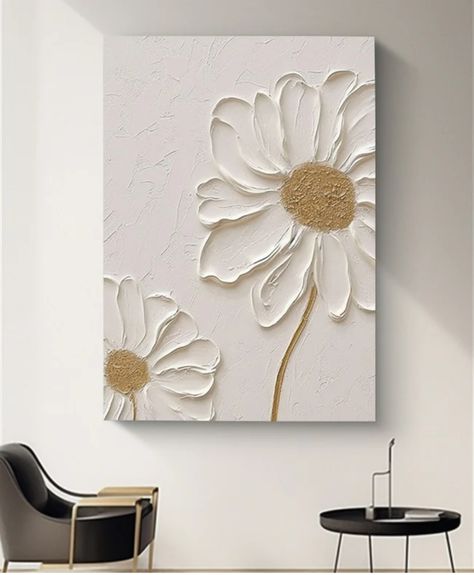 Wall Art Flowers Abstract, Embroidery Canvas Art Flowers, Dried Floral Art Modern, 2022 Wall Art Trends Abstract Flower, Modern Flower Artwork, Paint In Canvas. White Flowers, Canvas Fake Flower Art, Make Your Own Textured Wall Art, Oil Painting Small Flower Paintings Abstract