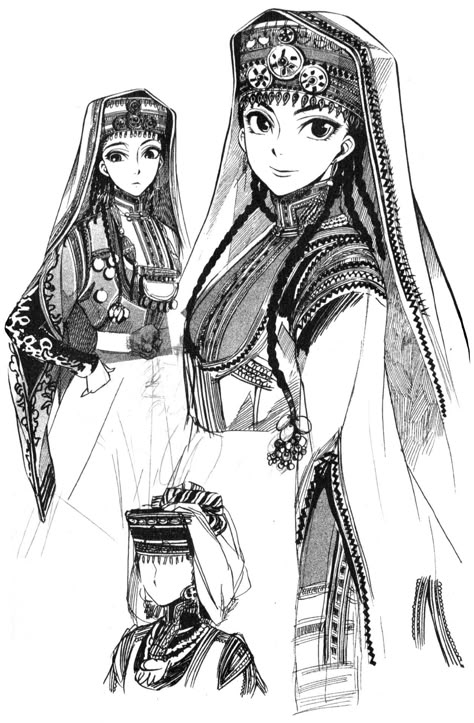 A Bride's Story Manga, Persian Traditional Clothing, Kaoru Mori, Victorian Anime, Character Design Animation, Traditional Clothing, Love Love, Art Reference Poses, Character Design Inspiration