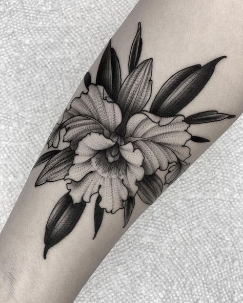 Magnolia Flower Tattoo, Ca Tattoo, Dot Tattoos, Blackout Tattoo, Magnolia Flower, Artist On Instagram, Lotus Flower Tattoo, Tattoo Artist, Tattoo Studio