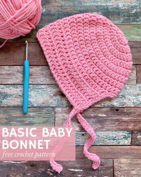 Baby Bonnet Crochet Pattern Free, Baby Bonnet Pattern Free, Bonnet Crochet Pattern, Baby Bonnet Crochet Pattern, Baby Hat And Mittens, Crochet Baby Cap, Baby Bonnet Pattern, Crochet Baby Bonnet, Crochet 101