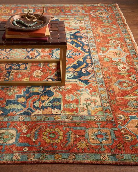 Maida Serapi Rug | Serapi rug, Exquisite rugs, Floor rugs Floor Rugs Living Room, Serapi Rug, Magic Carpet, Styl Boho, Antique Carpets, Exquisite Rugs, Flat Weave Rug, Persian Carpet, Vintage Carpet