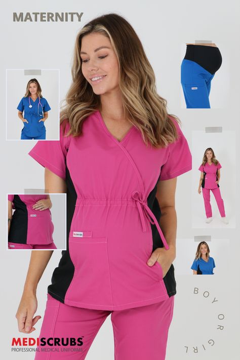 Maternity Scrub Outfits, Scrub Suit Design, Maternity Scrub Top, Nurse Clothes, Maternity Scrubs, White Scrubs, Scrubs Dress, Scrubs Outfit, Scrubs Uniform