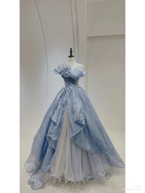 Fairytale Debut Theme, Aesthetic Debut Theme, Spring Ball Dresses, Blue And White Gown, Debut Dresses, Dreamy Gowns, Pretty Quinceanera Dresses, Gowns Dresses Elegant, Fairy Dresses