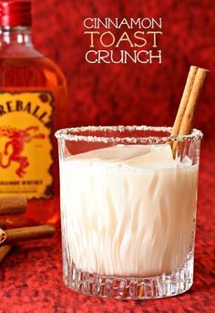 RumChata mixed with Fireball Whisky and a little vanilla vodka to round it out. Amazing dessert cocktail idea! Fireball Drinks, Spicy Cocktail, Cinnamon Toast Crunch, Vanilla Vodka, Cocktails Bar, Cocktail Desserts, Cinnamon Toast, Jello Shots, Happy Hours