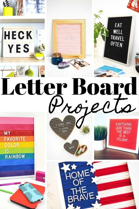 20 DIY Letterboard Projects ~ DivineLifestyle.com Diy Letterboard, Felt Letter Board, Holiday Crafts For Kids, Homemade Decor, Diy Decorating, Craft Room Organization, Homemade Crafts, Mason Jar Crafts, Dollar Store Crafts